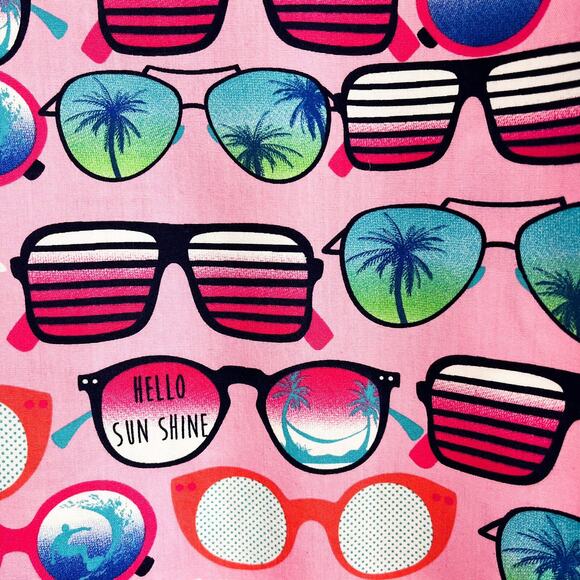 UA Scrubs Womens Scrub Top - Pink Shades Sunglasses, Size S - Picture 3 of 5